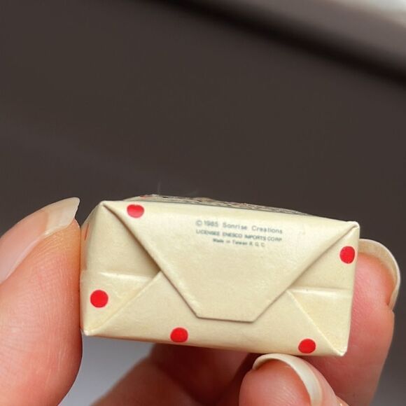 Vtg 1985 tiny flocked bear in bag that says Jesus is the Reason for the Season - Picture 5 of 5